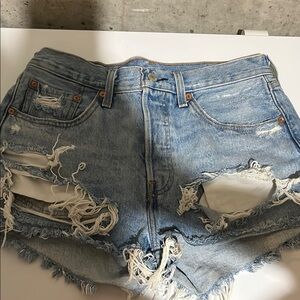 Levi’s 501 Distressed Denim Shorts